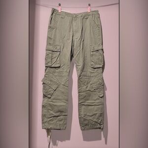 Matchstick Men's Baggy Cargo Pants 34 Japanese Streetwear Y2K Grunge Gorpcore